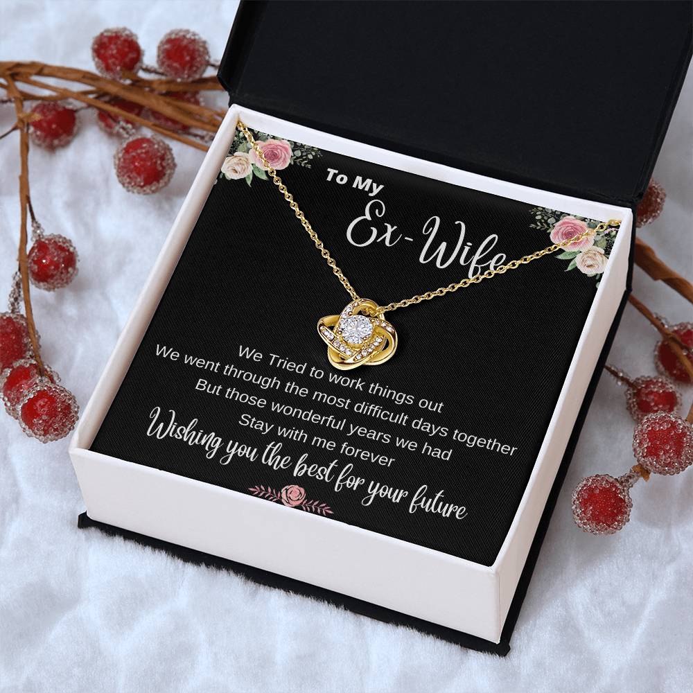 The  Ex-Wife Divorced Departing Gift Former Wife For My Ex Birthday Mother's Day Breakup G Love Knot Necklace
