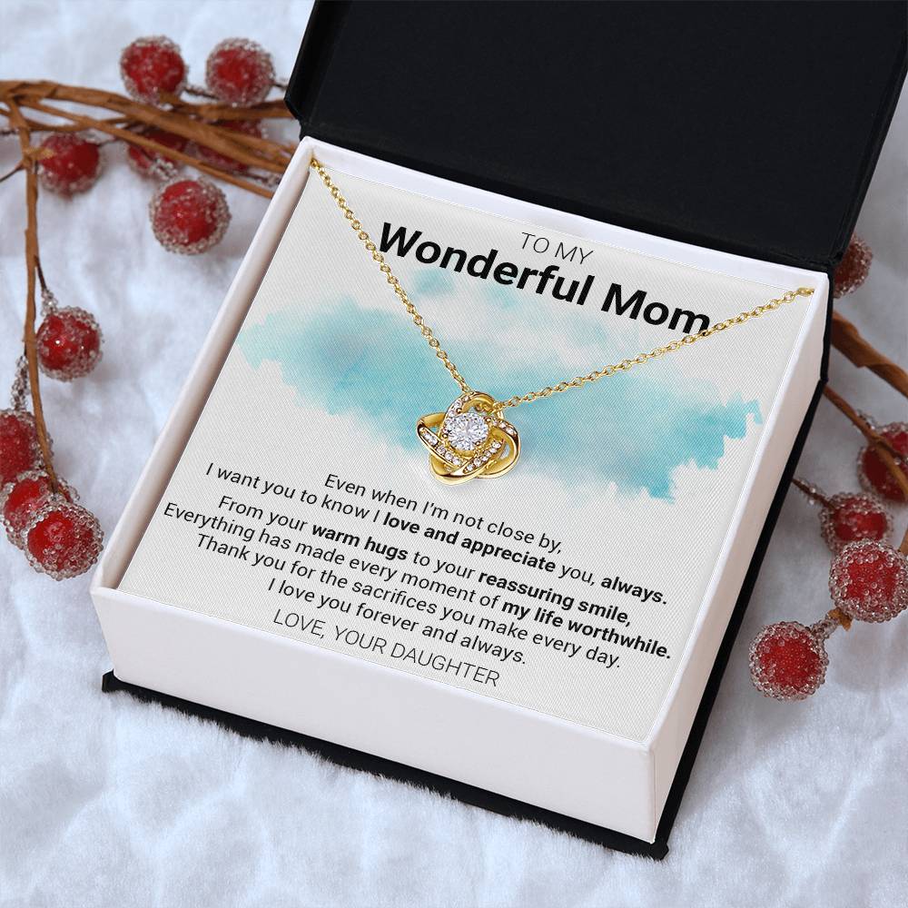 Gift For Mom - Warm Hugs - Love Knot Love Knot Necklace