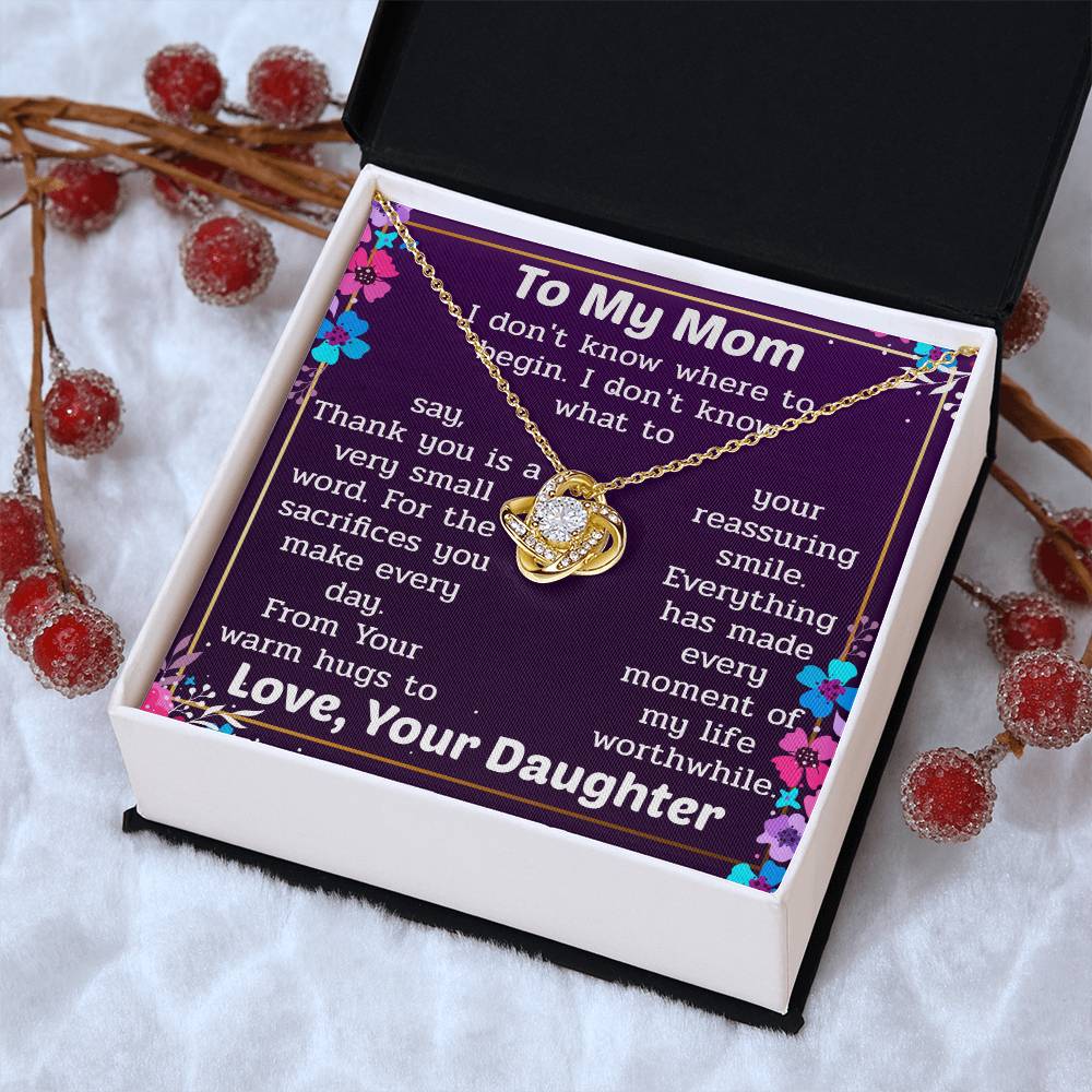 The Unique Necklace Gift For Love Love Knot Necklace