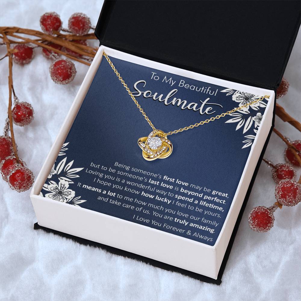 Gift For Your Soulmate - Take Care - Love Knot Love Knot Necklace