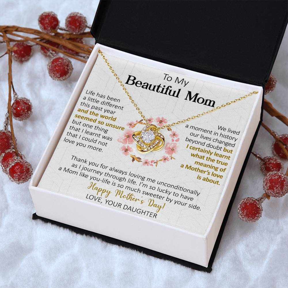 Gift For Mom - True Meaning - Love Knot Love Knot Necklace