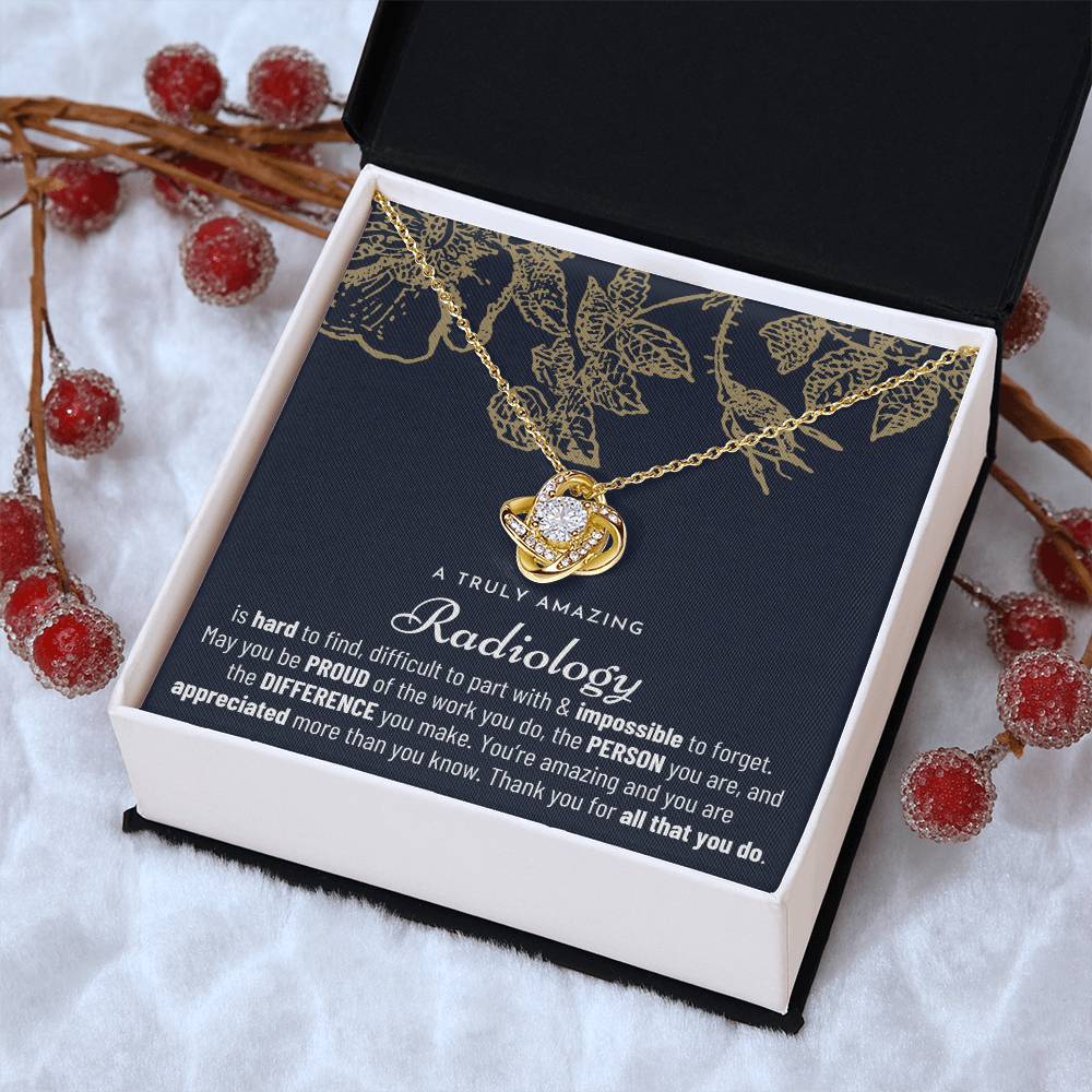 Gift For Radiology Radiology Gift Radiology Appreciation Gift Love Knot Necklace