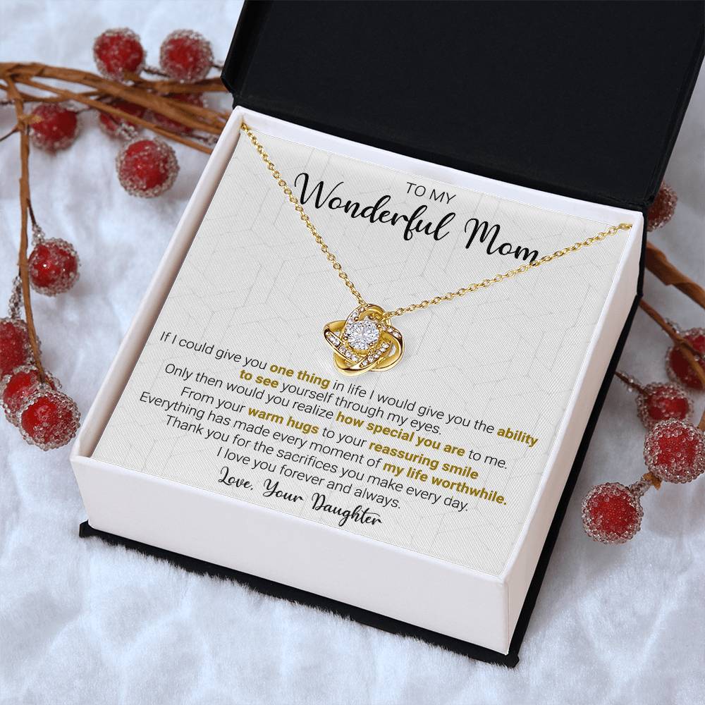 Gift For Mom - Every Moment - Love Knot Love Knot Necklace