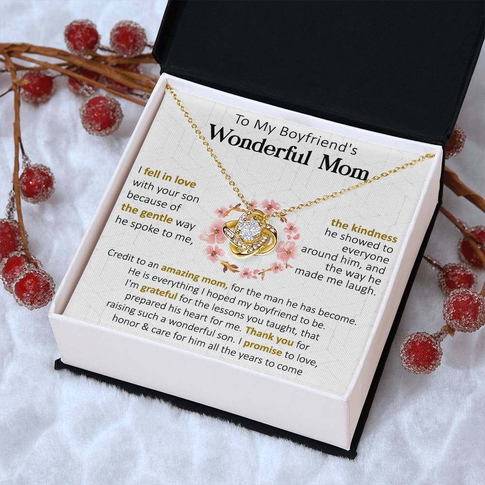 Gift For Boyfriend's Mom Gentle Way Credit Love Knot Necklace Love Knot Necklace
