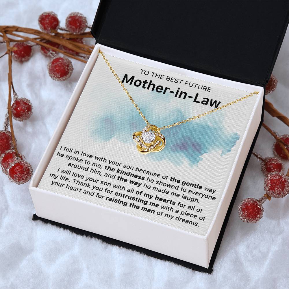 Gift For Future Mother-In-Law Lux Gentle I Will Love Knot Necklace Love Knot Necklace