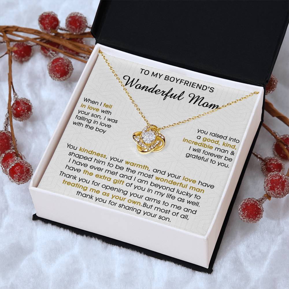 Gift For Boyfriend's Mom - As Your Own - Love Knot Love Knot Necklace