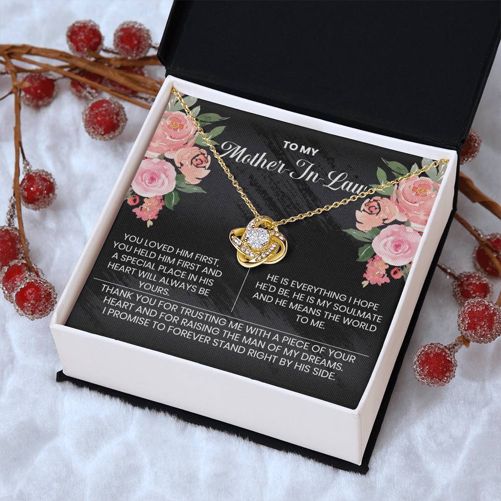 To My Mother-In-Law Thank You The Love Knot Necklace 1 Love Knot Necklace
