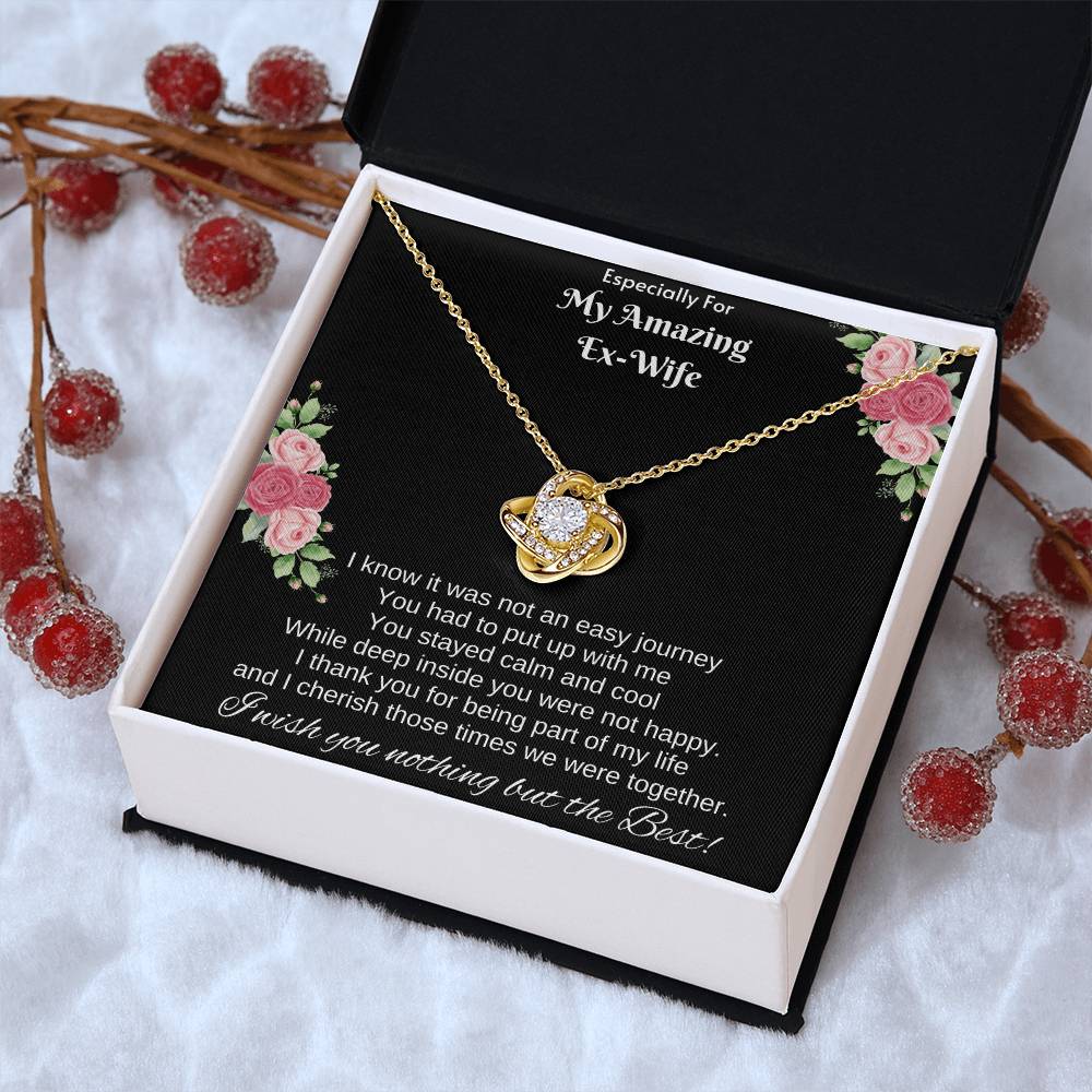 The  Ex-Wife Divorced Departing Gift Former Wife For My Ex Birthday Mother's Day Breakup Gift Friendship P Love Knot Necklace
