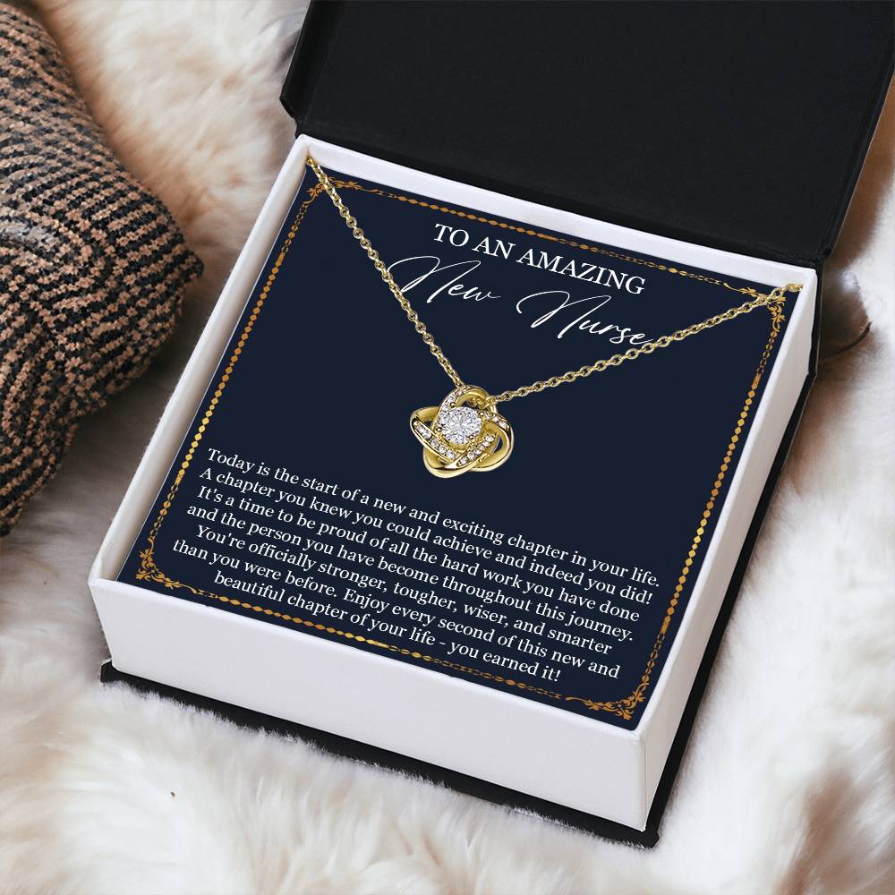Graduation Gift Necklace For Her Nurse Graduation Gift Graduation Gift For Nurse Class O Love Knot Necklace