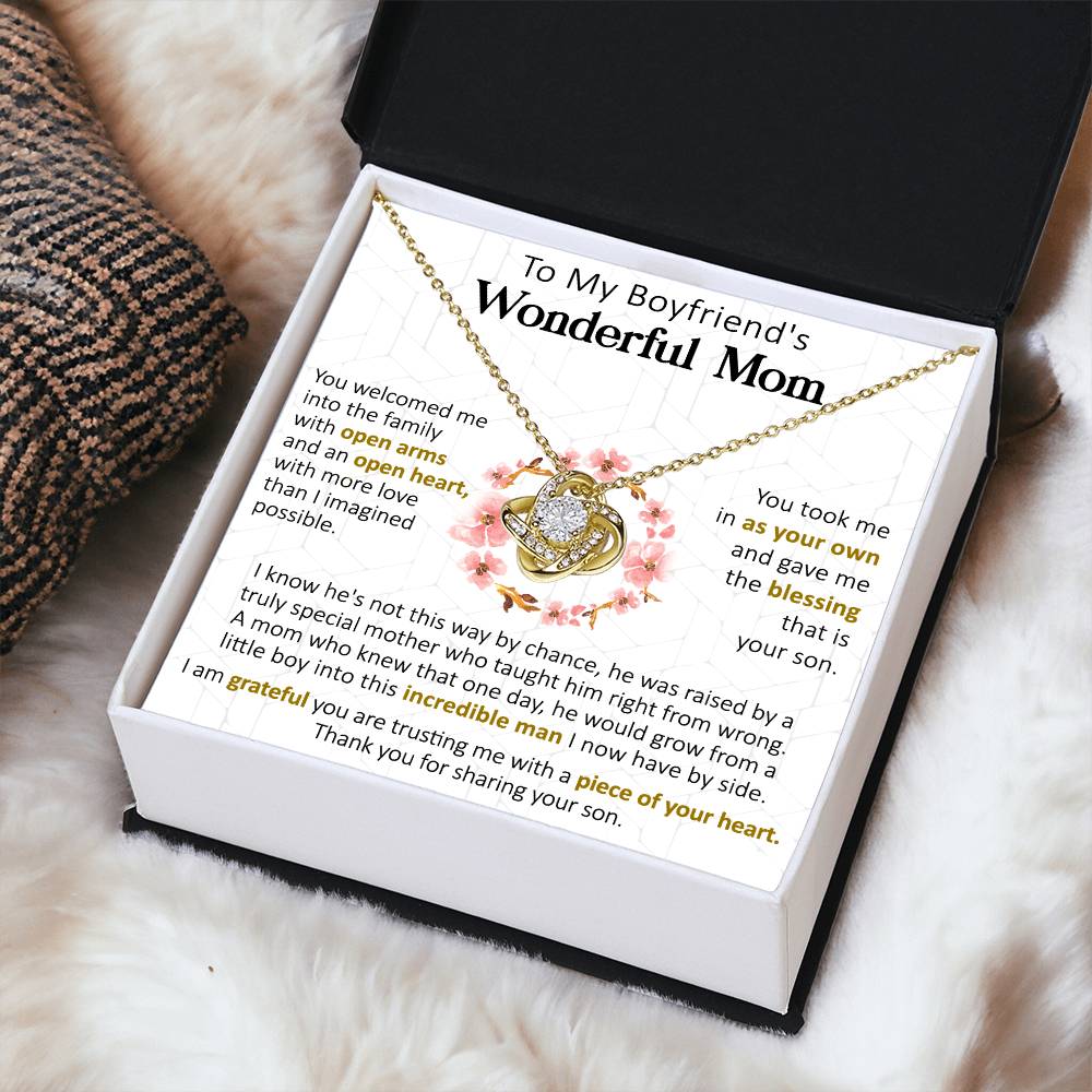 Gift For Boyfriend's Mom Welcomed By Chance Love Knot Necklace Love Knot Necklace