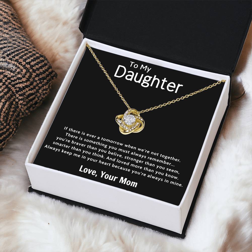 Gift For Daughter From Mom Daughter Mother Necklace Daughter Gift From Mom To My Daughter Daughters Birthday Unique Grown Up Daughter 1 Love Knot Necklace