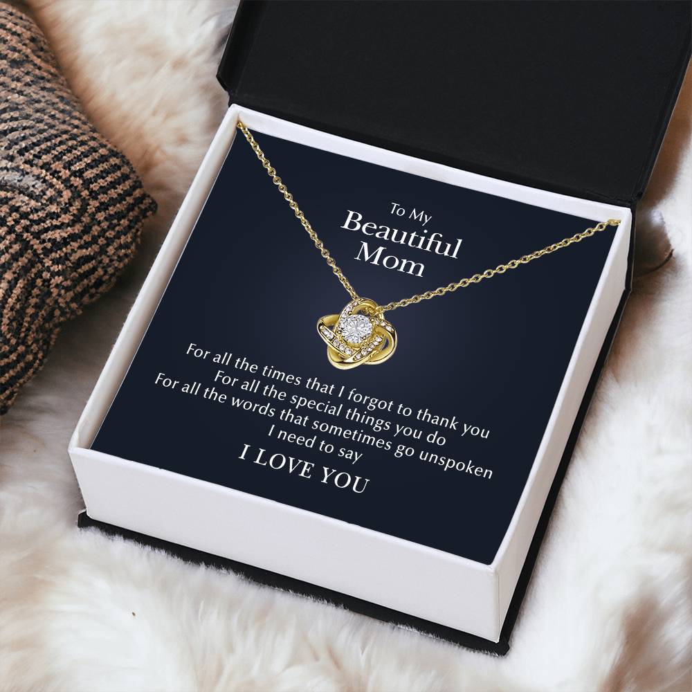 My Beautiful Mom Love Knot Necklace