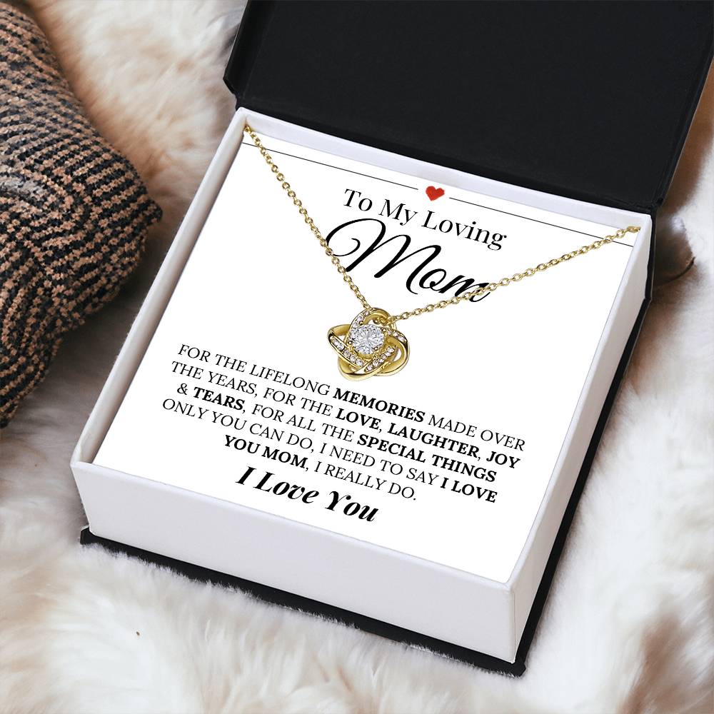Heartfelt Mother's Day Gift For Mom Love Knot Necklace 11
