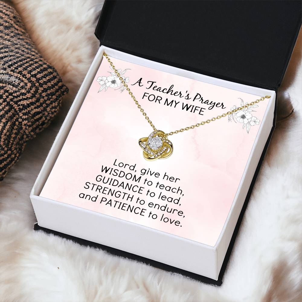 Mothers Day Gift For Wife Teacher Gifts Push Gift Ideas Wife Gift From Husband Wife Birthday Gift Ideas Wife Mother'S Day Necklaces Love Knot Necklace