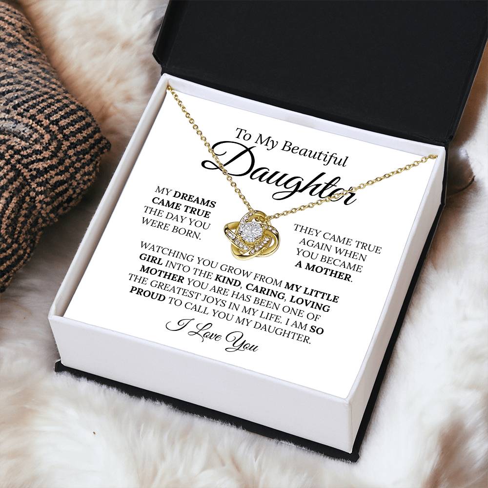 Heartfelt Mother's Day Gift For Daughter v6 Love Knot Necklace