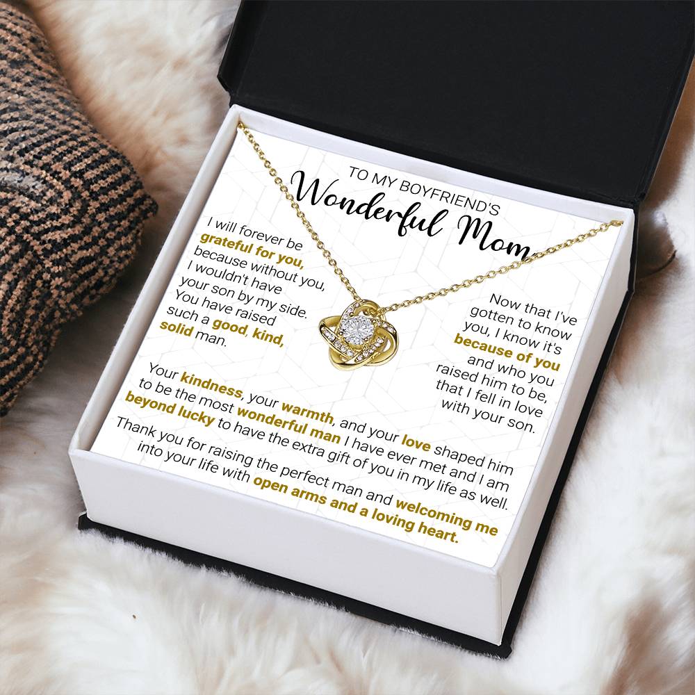 Gift For Boyfriend's Mom - Forever - Love Knot Love Knot Necklace