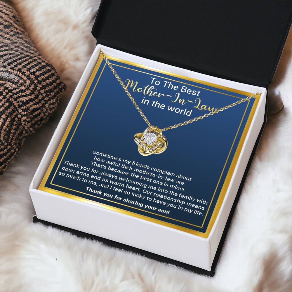Gift For Mother-In-Law - The Best One - Love Knot Love Knot Necklace