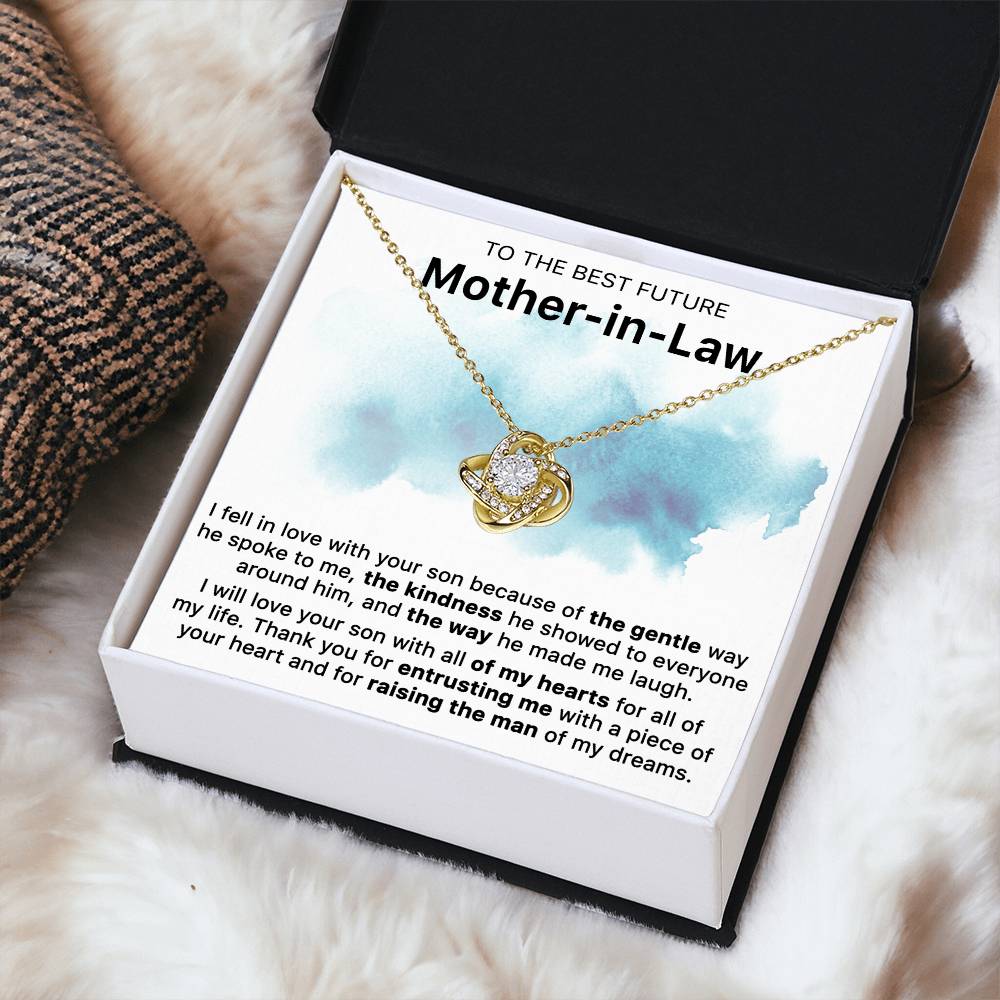 Gift For Future Mother-In-Law Lux Gentle I Will Love Knot Necklace Love Knot Necklace