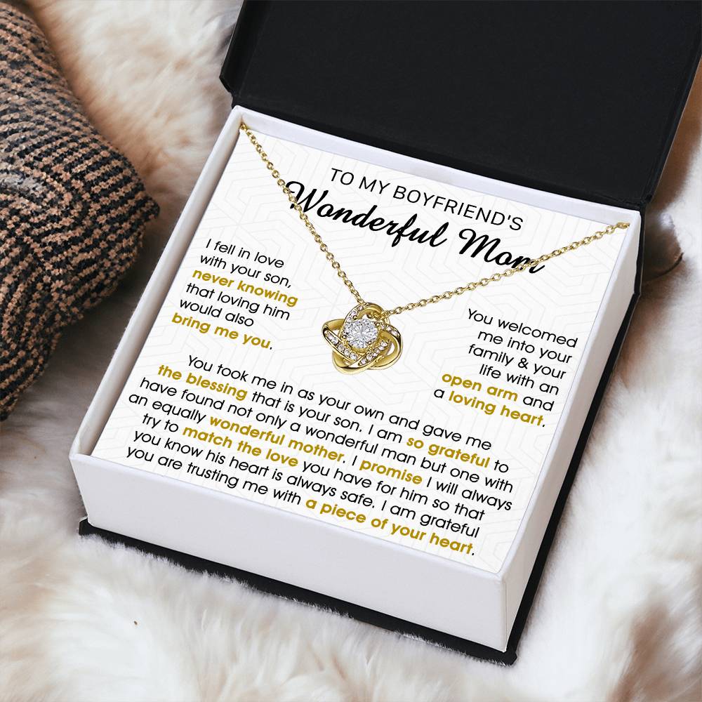 Gift For Boyfriend's Mom Bring Welcomed Wonderful Mother Love Knot Necklace Love Knot Necklace