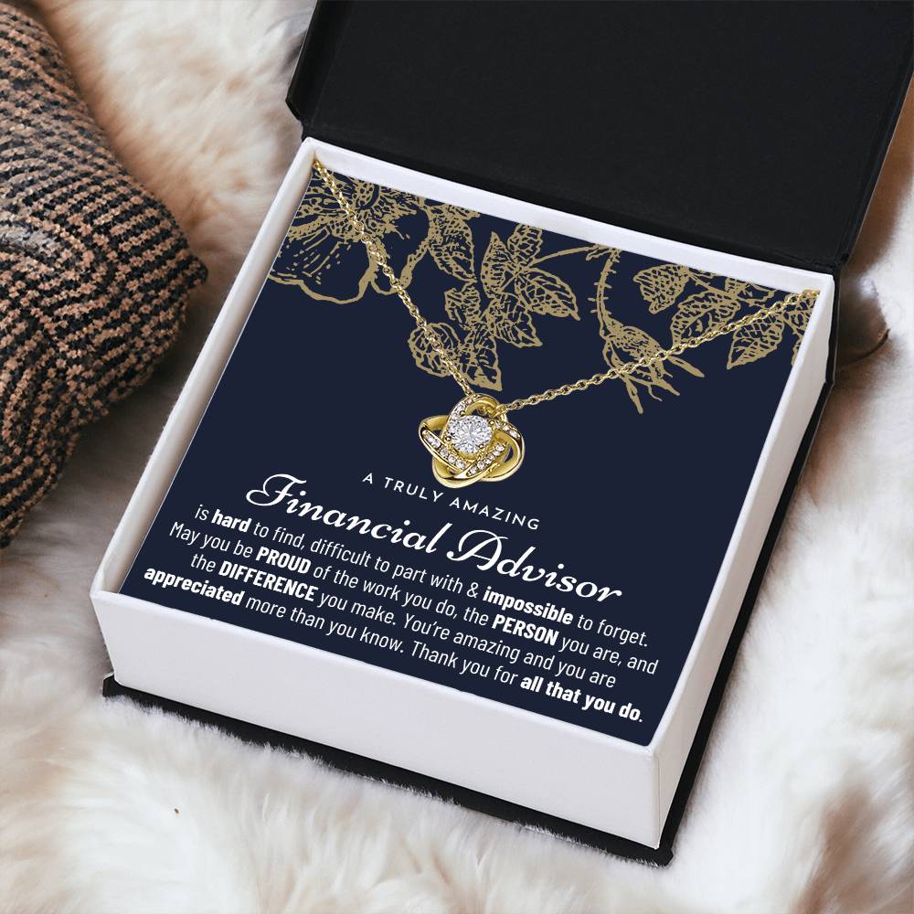 Financial Advisor Gift For Financial Advisor Gift Financial Advisor Appreciation Gift Love Knot Necklace