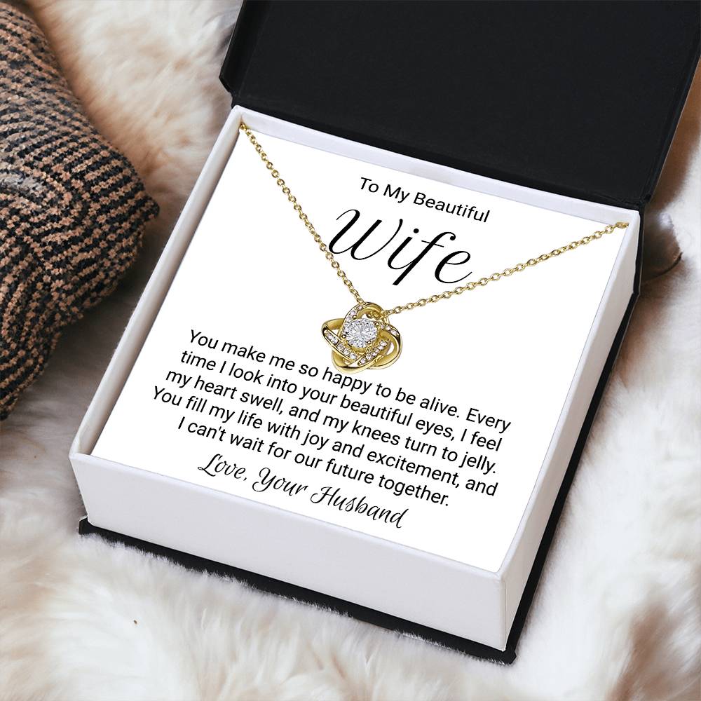 Romantic Gift For W Love Knot Necklace