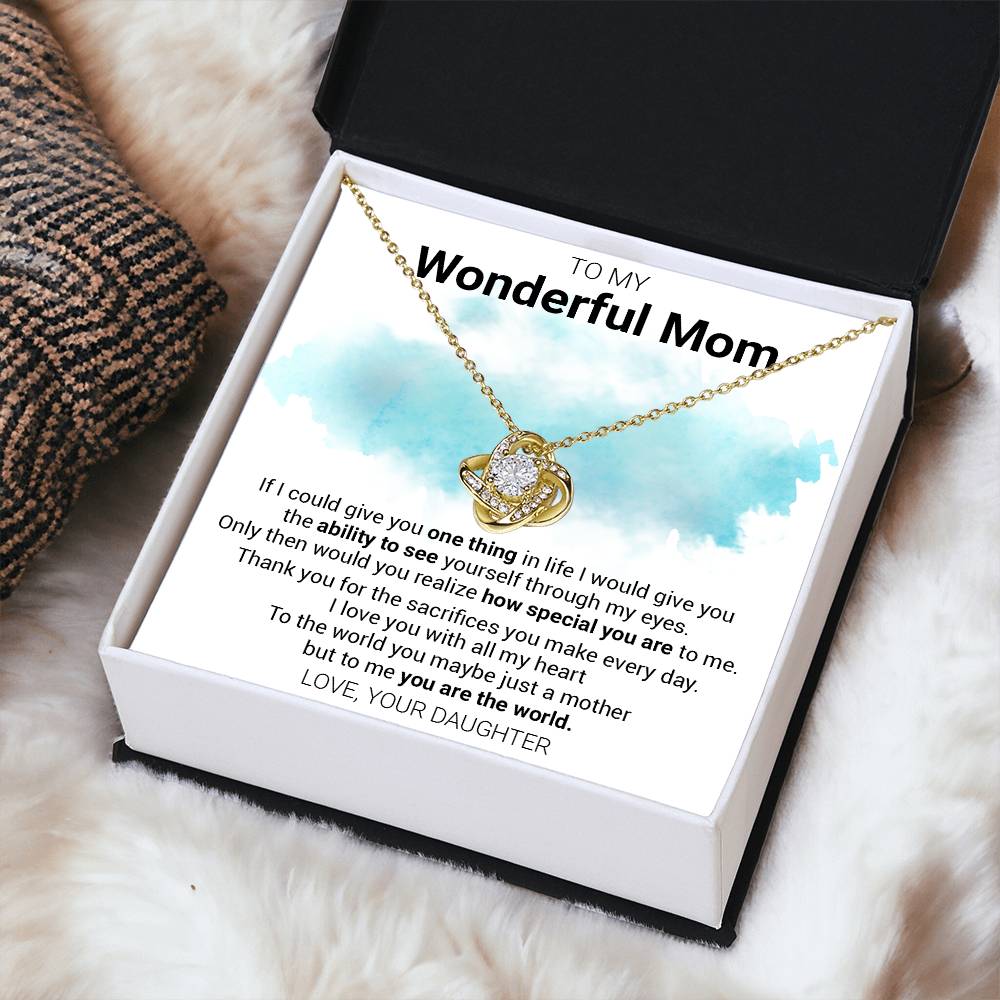 Gift For Mom - All My Heart - Love Knot Love Knot Necklace