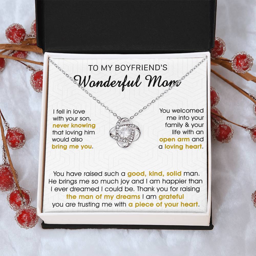 Gift For Boyfriend's Mom Bring Welcomed Solid Man Love Knot Necklace Love Knot Necklace