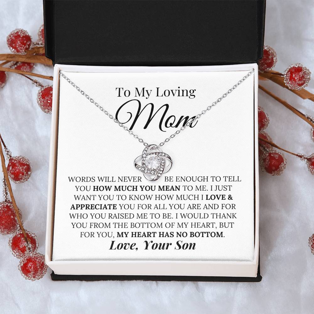 Heartfelt Mother's Day Gift For Mom Love Knot Necklace 4