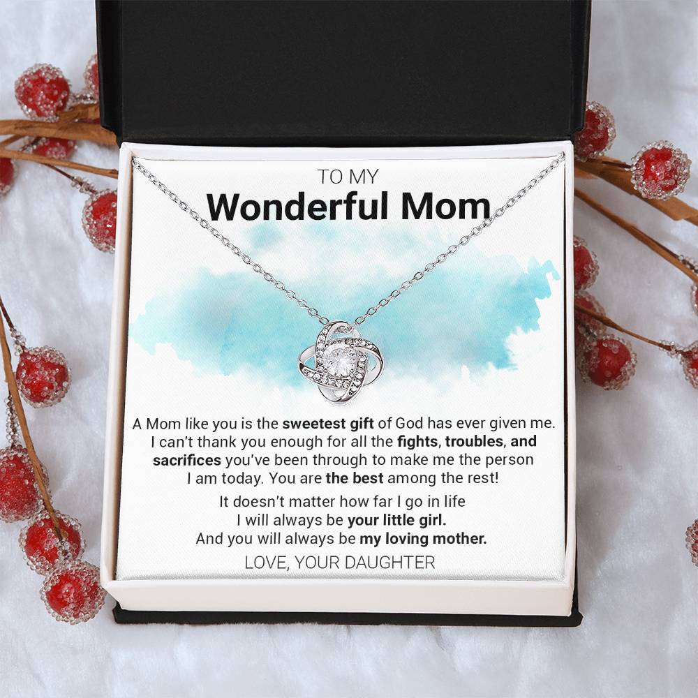 Gift For Mom - Thank You - Love Knot Love Knot Necklace