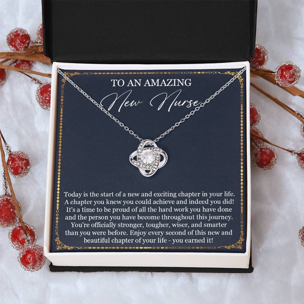 Graduation Gift Necklace For Her Nurse Graduation Gift Graduation Gift For Nurse Class O Love Knot Necklace
