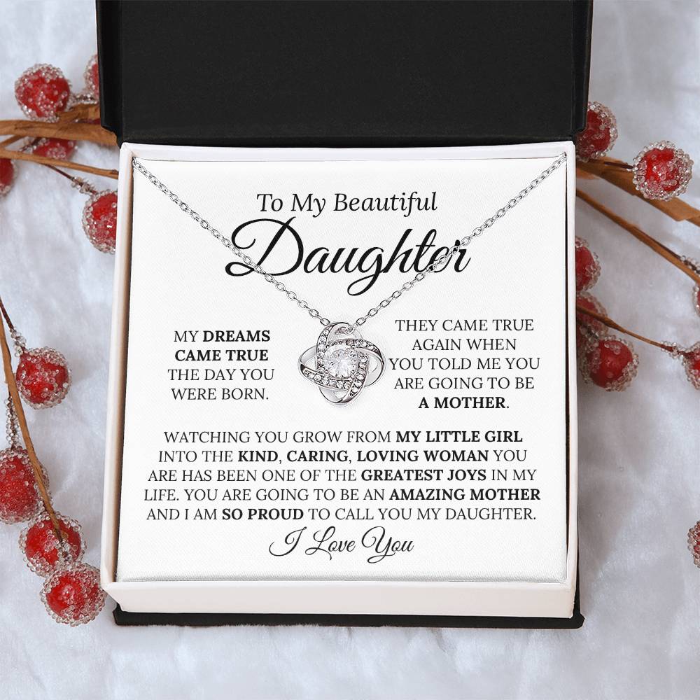 Heartfelt Mother-To-Be Mother's Day Gift Love Knot Necklace