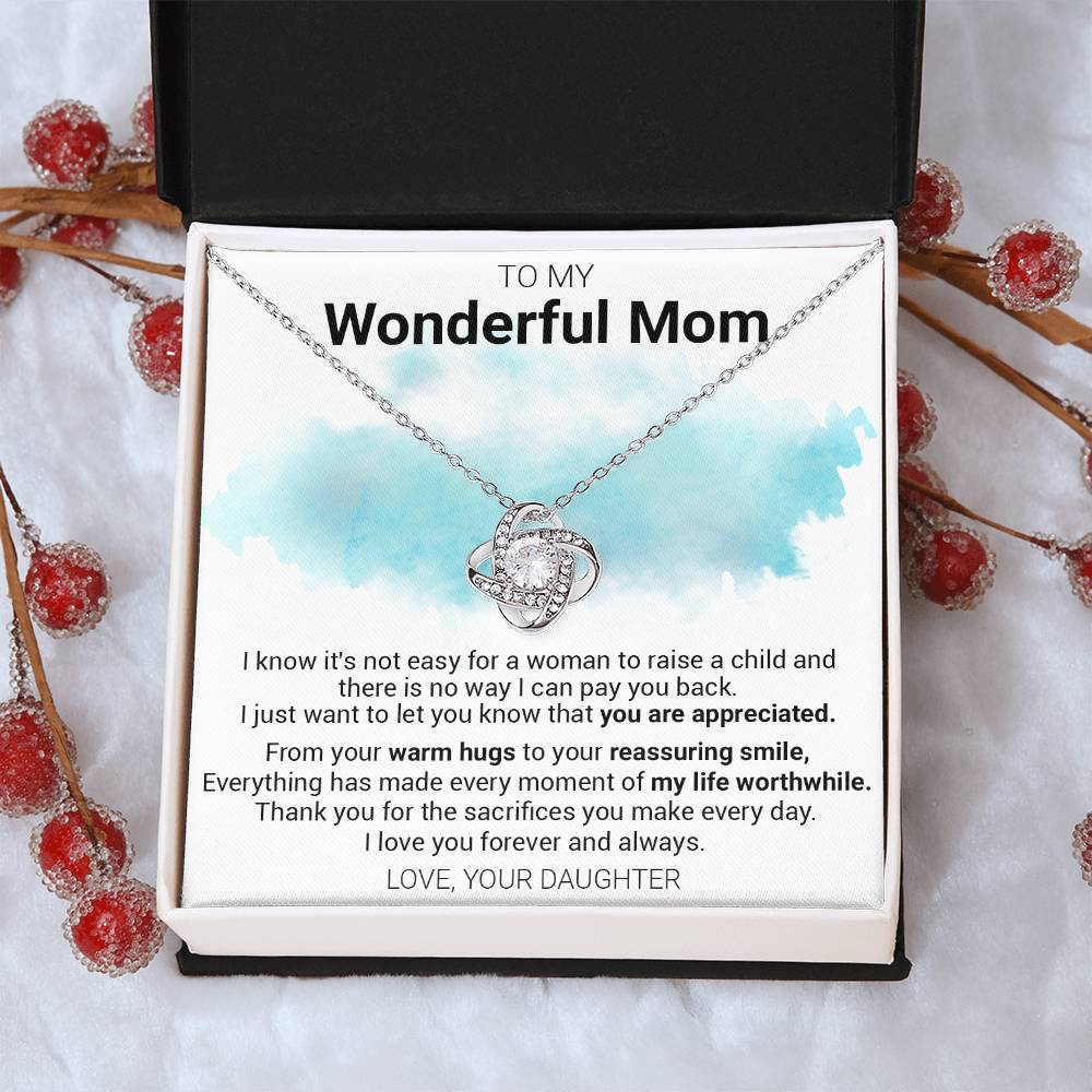 Gift For Mom - A Child - Love Knot Love Knot Necklace