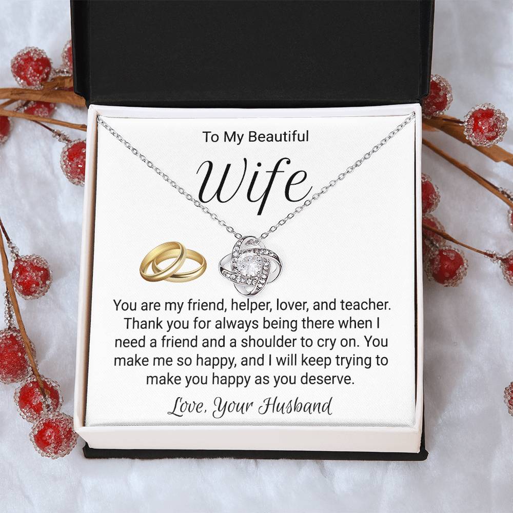 Anniversary Gift For Wife - Love Knot Necklace Love Knot Necklace
