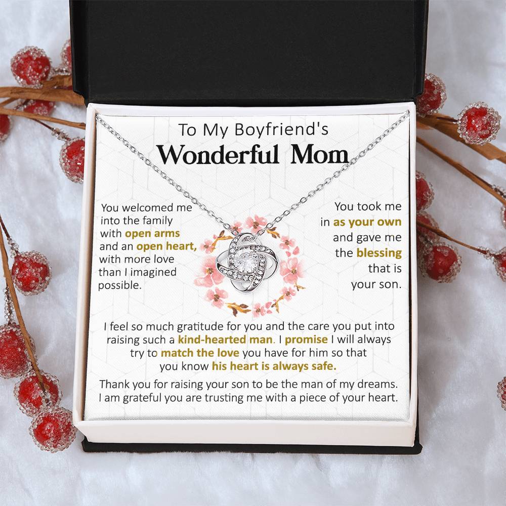 Gift For Boyfriend's Mom Welcomed Kind Hearted Love Knot Necklace Love Knot Necklace