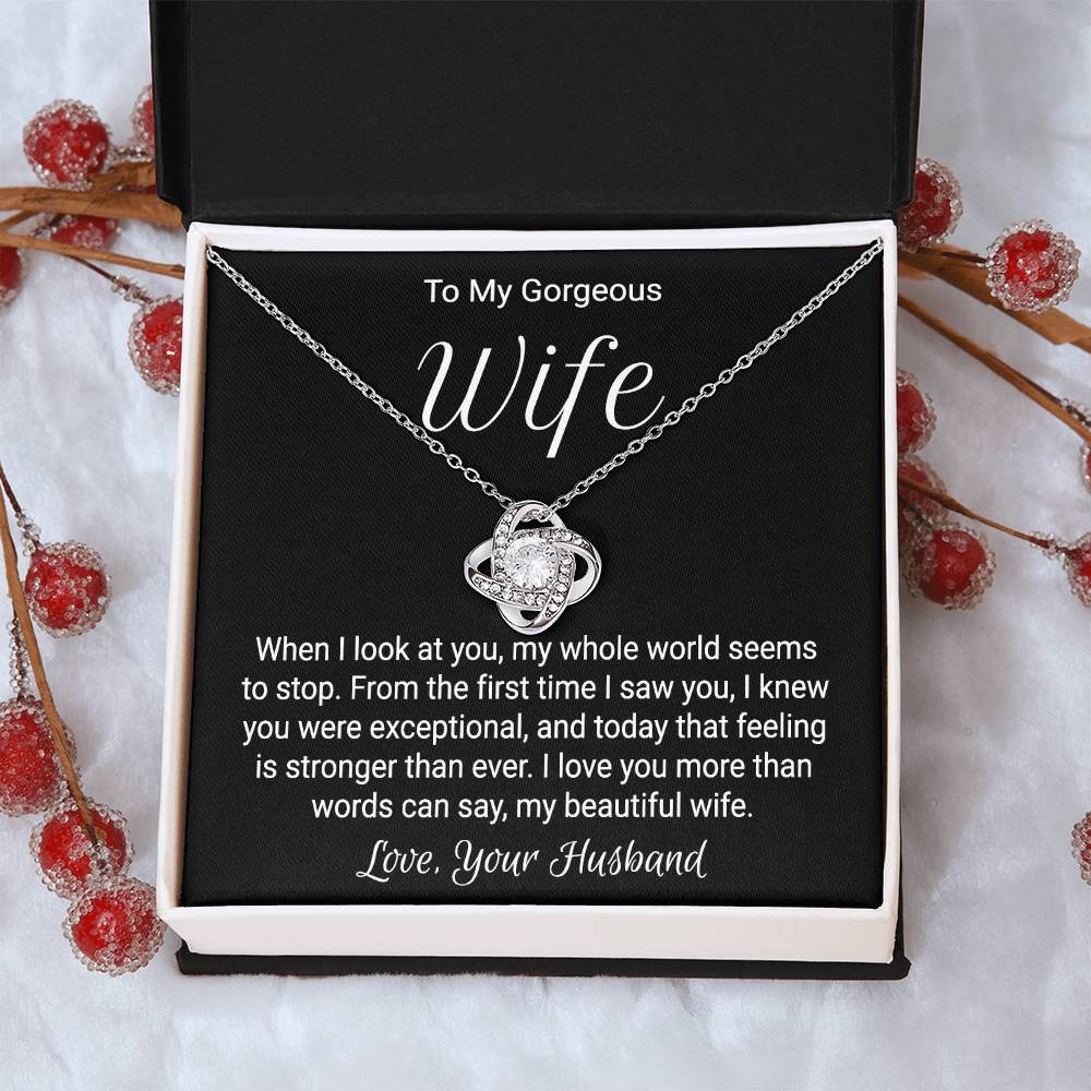 Gift For Wife Birthday - Love Knot Necklace