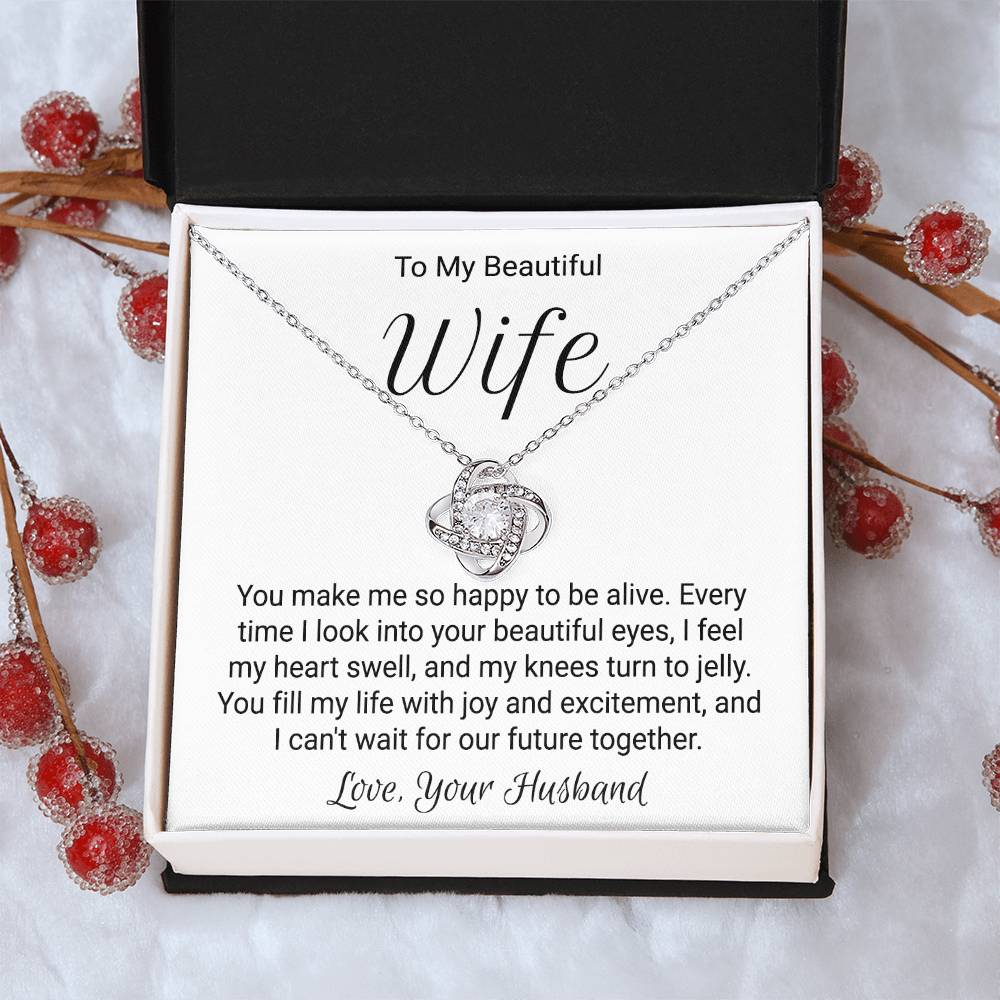 Romantic Gift For W Love Knot Necklace