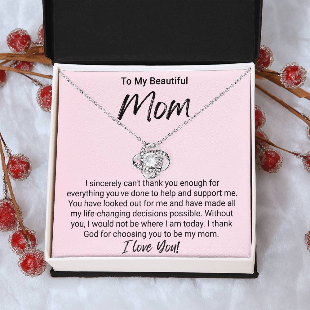 Gift For Mom - Love Knot Necklace 7 Love Knot Necklace