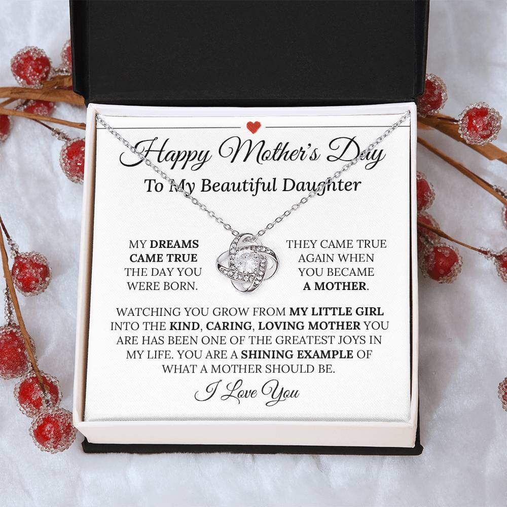 Heartfelt Mother's Day Gift For Daughter 4 Love Knot Necklace