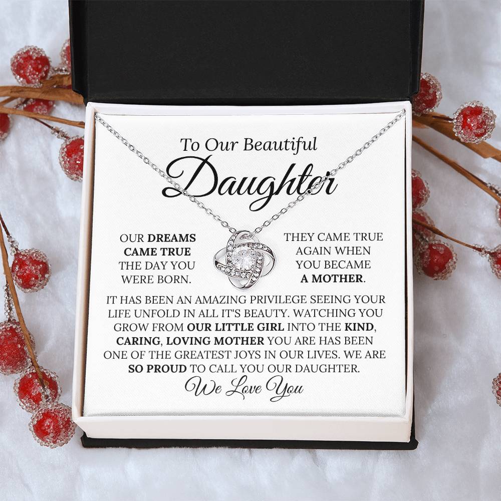 Heartfelt Mother's Day Gift For Daughter v5 Love Knot Necklace