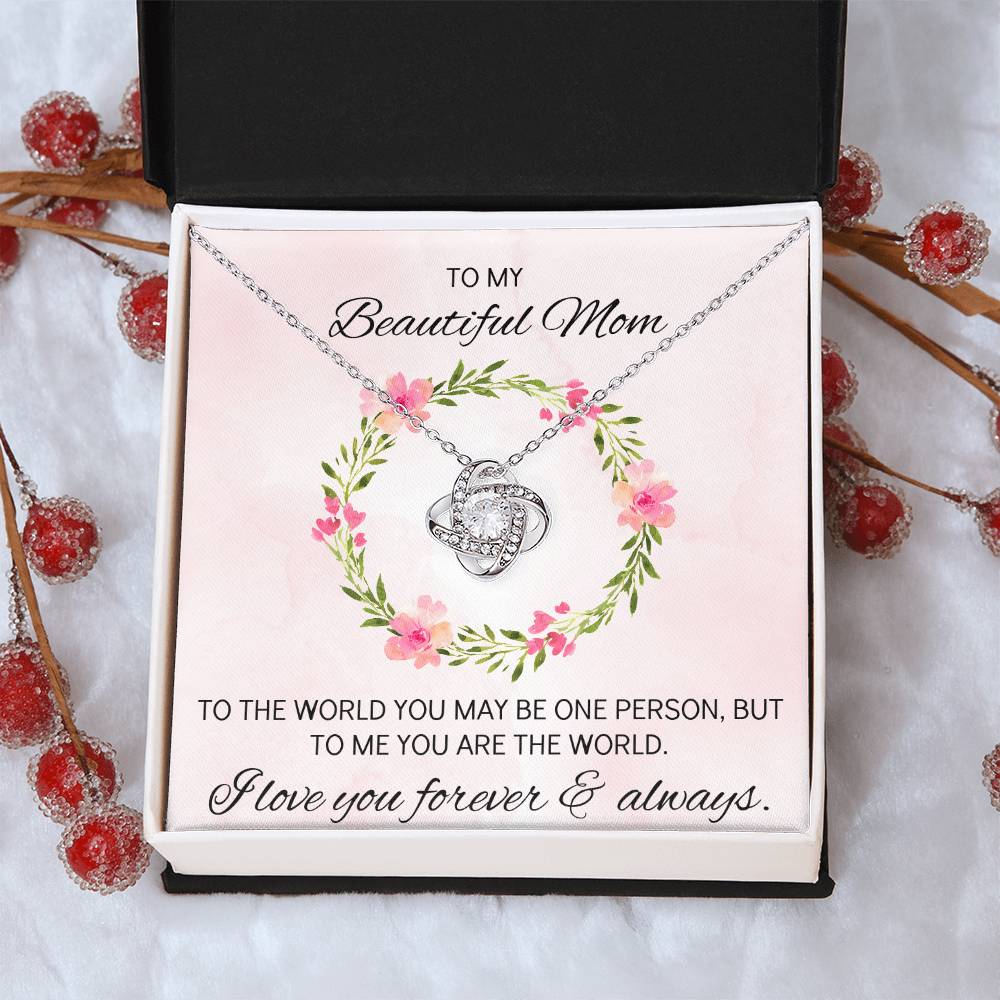 Mothers Day Gift Idea Mothers Day Necklaces For Mom From Daughter Mothers Day Gift From Daughter Gifts For Mom Birthday Gift From Son 2 Love Knot Necklace
