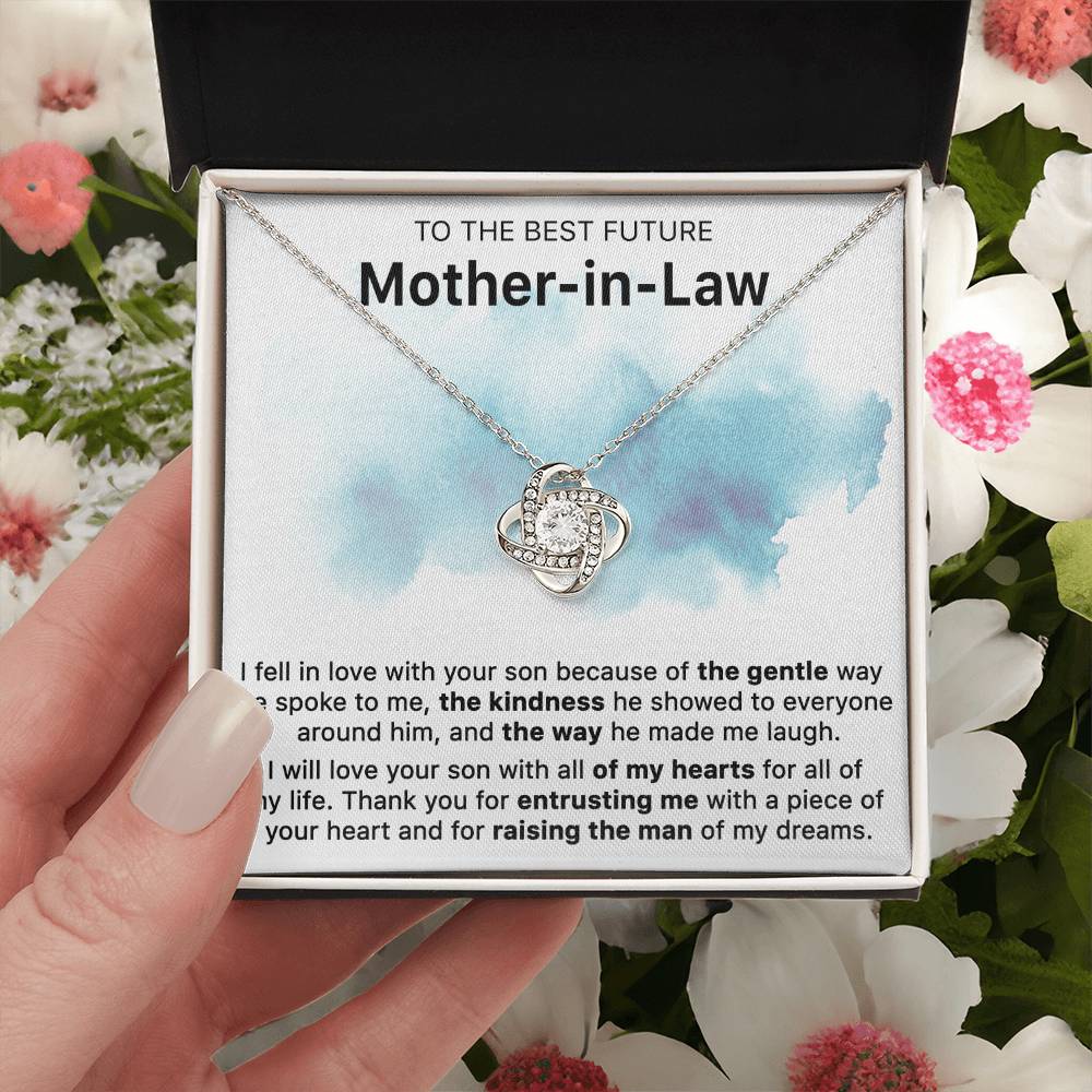 Gift For Future Mother-In-Law Lux Gentle I Will Love Knot Necklace Love Knot Necklace