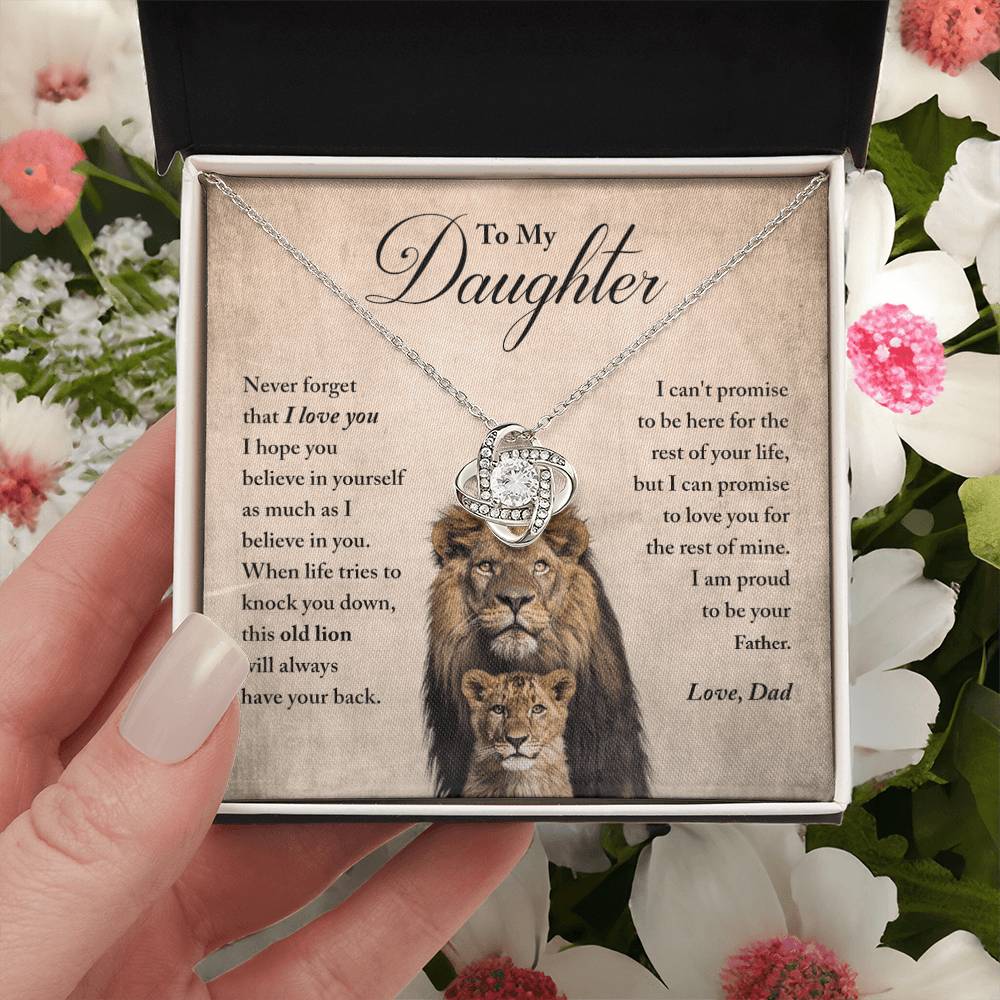 Daughter - Believe In Yourself - Ne Love Knot Necklace