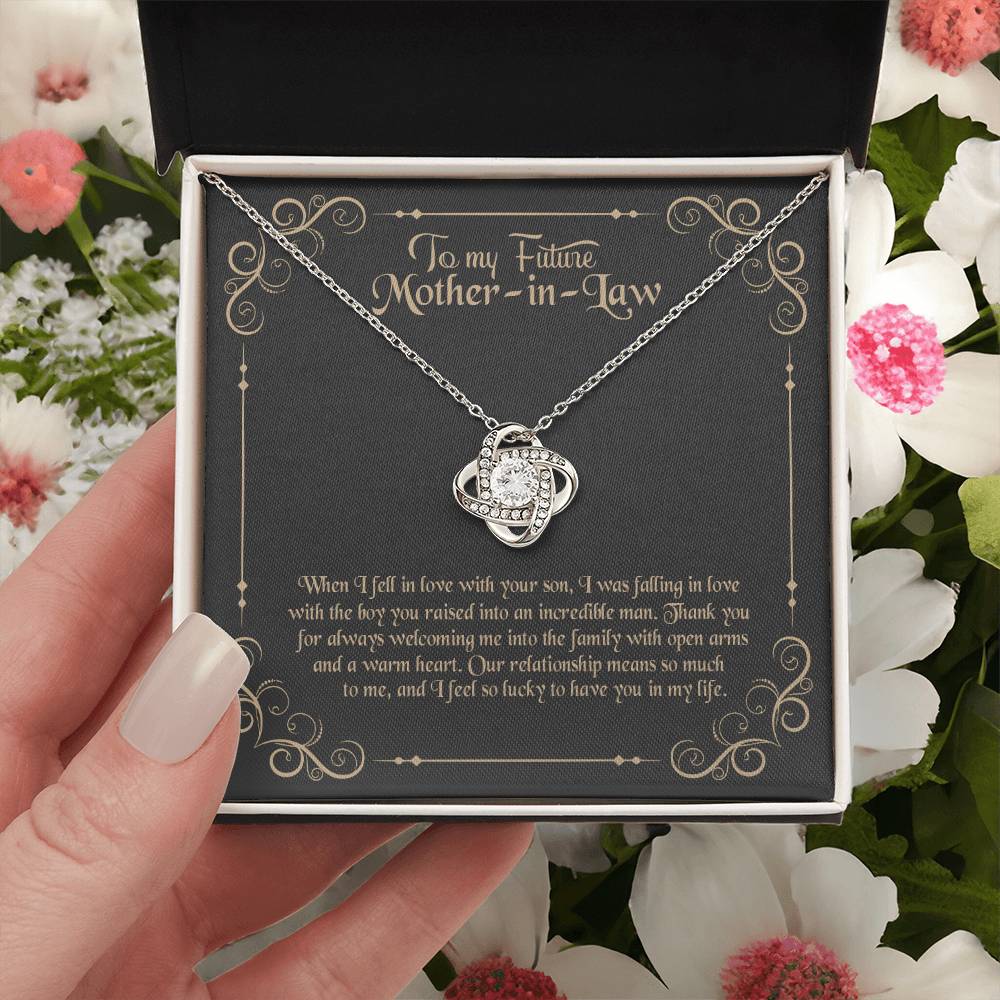 To My Future Mother In Law Love Knot Necklace