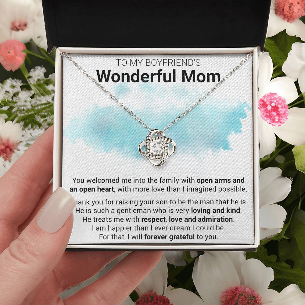 Gift For Boyfriend's Mom Welcomed For That Love Knot Necklace Love Knot Necklace