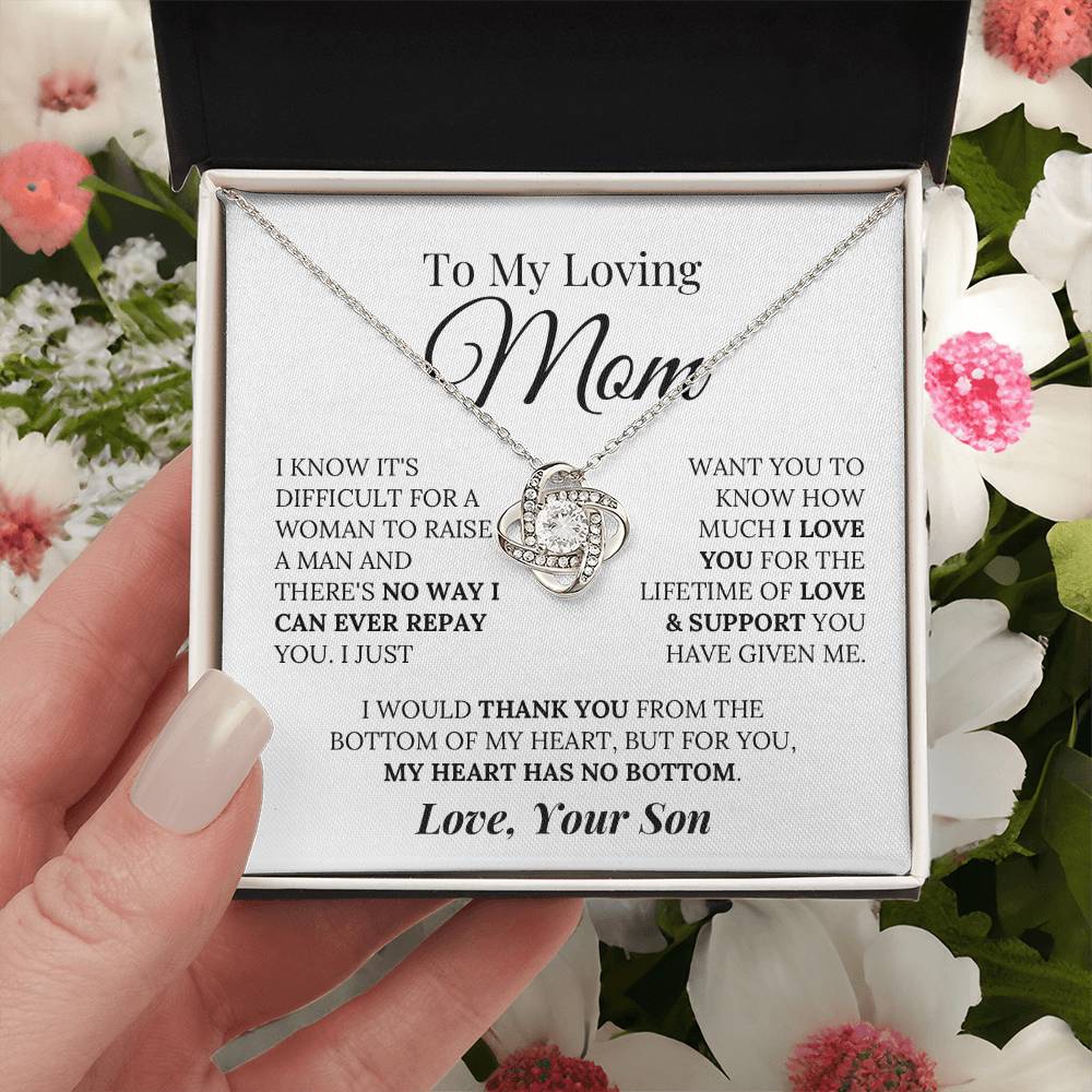 Heartfelt Mother's Day Gift For Mom Love Knot Necklace 6