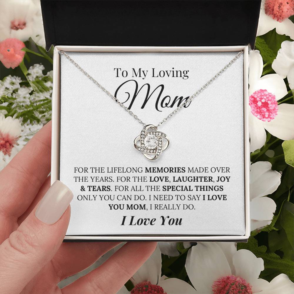 Heartfelt Mother's Day Gift For Mom Love Knot Necklace 7