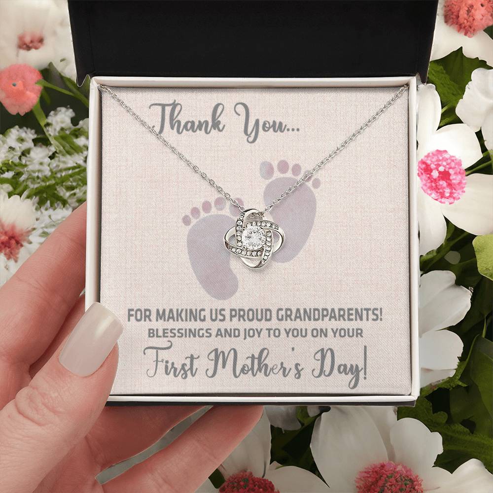 First Mothers Day Necklace Love Knot Necklace