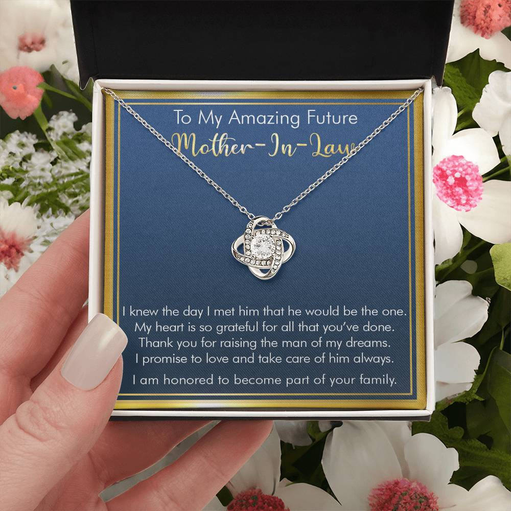 Gift For Future Mother-In-Law - Part Of Your Family - Love Knot Love Knot Necklace