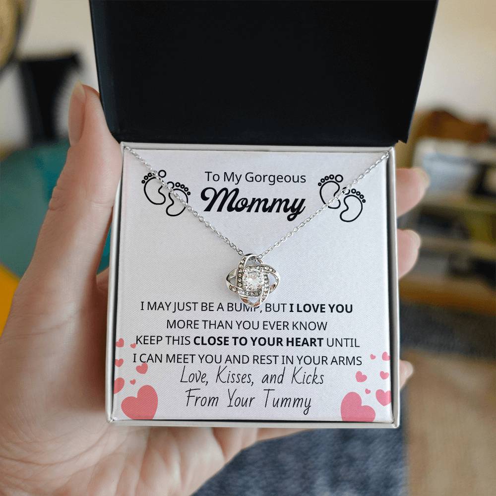 Gift for a mother to be - Gift for a pregnant women - Gift from baby - For mother -  gift for pregnant - Love Knot Necklace