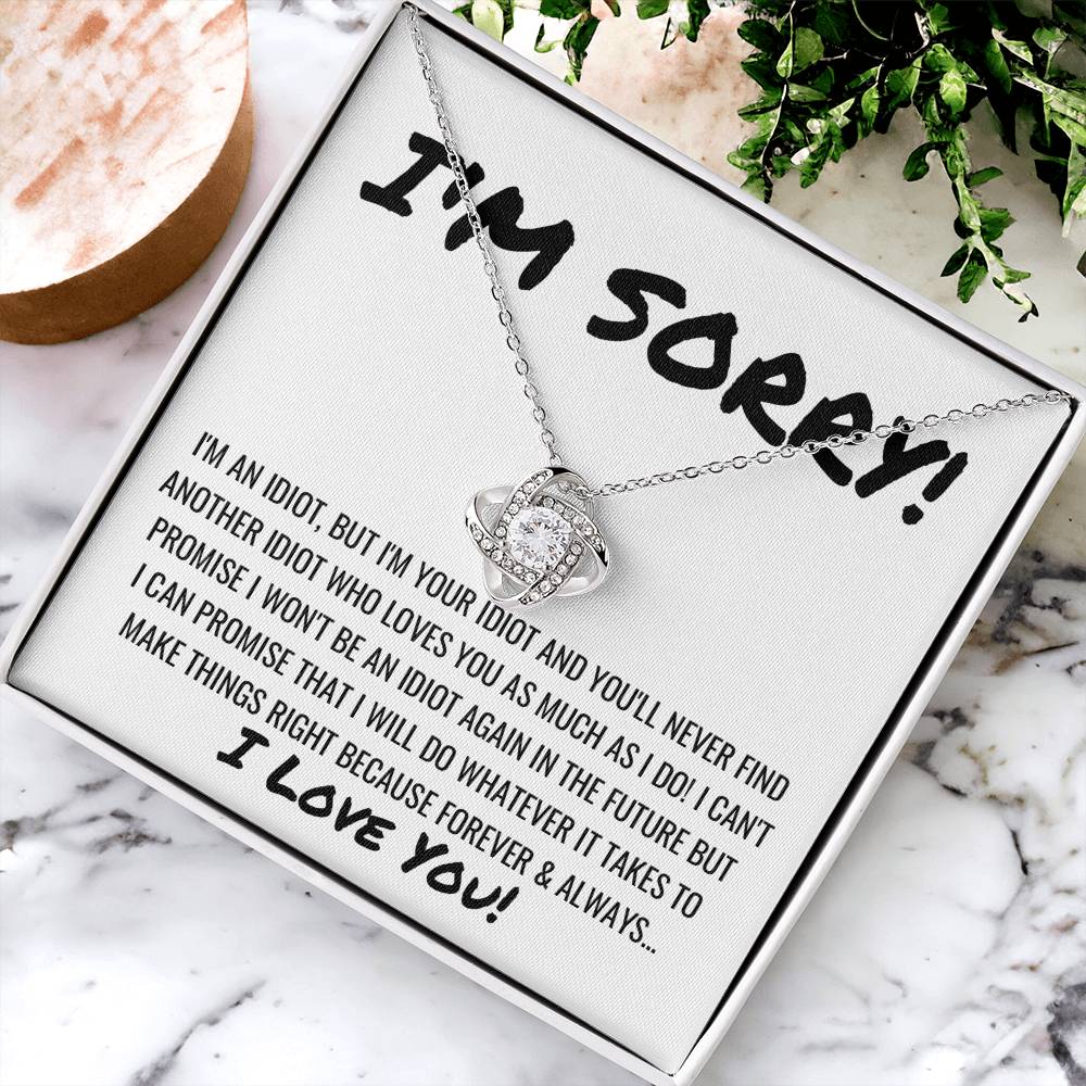 Sorry Apology Necklace 4 Love Knot Necklace